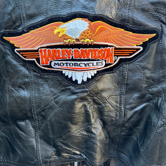 Leather Motorcycle Vest - Picture 2 of 8